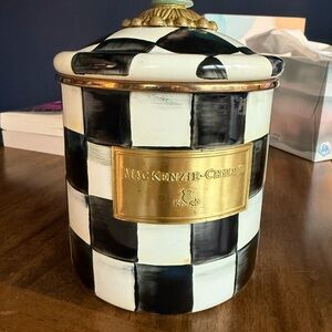 MacKenzie-Childs White Canister Base